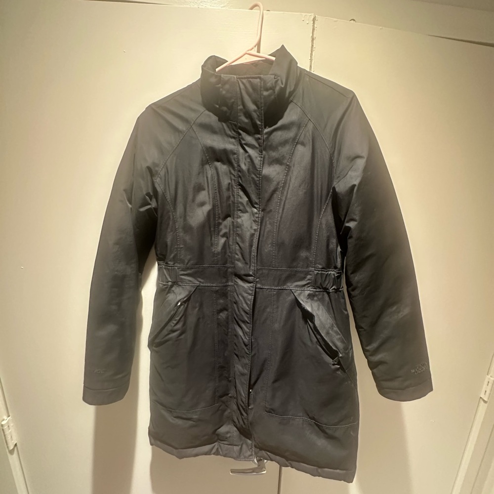 The North Face HyVent Puffer Parka Jacket Hooded Goose Down Womens Size: S Black